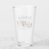 Modernes Pinselskript 3 Foto Bester Vater je Glas (Rückseite)