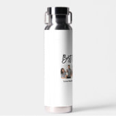 Modernes Pinselskript 3 Foto Bester Vater je Trinkflasche (Vorne)