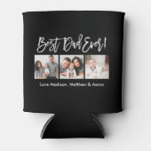 Modernes Pinselskript 3 Fotos Bester Vater je Dosenkühler (Vorderseite)