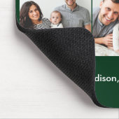 Modernes Pinselskript 3 Fotos Bester Vater je Grün Mousepad (Ecke)