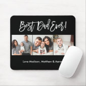 Modernes Pinselskript 3 Fotos Bester Vater je Mousepad (Mit Mouse)