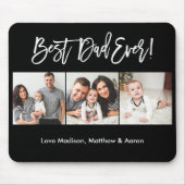Modernes Pinselskript 3 Fotos Bester Vater je Mousepad (Vorne)