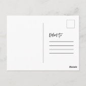 Modernes Pinselskript 4 Foto Save the Date Postkarte (Rückseite)