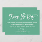 Modernes Pinselskript ändert das Datum der Neutron Save The Date (Vorne/Hinten)