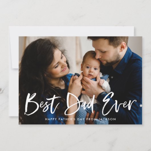 Modernes Pinselskript Bester Vater je Vatertag (Vorderseite)