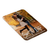 Modernes Pinselskript-Foto Save the Date Magnet (Rechte Seite)