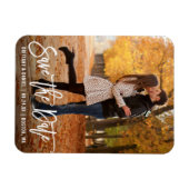 Modernes Pinselskript-Foto Save the Date Magnet (Horizontal)