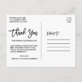 Modernes Pinselskript für Hochzeiten - Foto Vielen Postkarte (Rückseite)