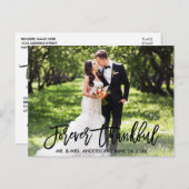 Modernes Pinselskript für immer Dankbares Foto Hoc Postkarte (Vorne/Hinten)