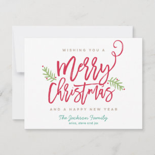 Modernes Pinselskript Helle Weihnachten Non-Foto