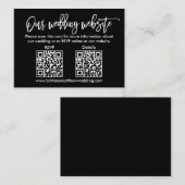 Modernes Pinselskript Hochzeitsskripte QR UAWG Det Begleitkarte (Vorne/Hinten)