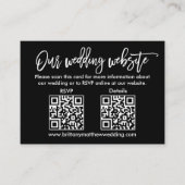 Modernes Pinselskript Hochzeitsskripte QR UAWG Det Begleitkarte (Vorderseite)