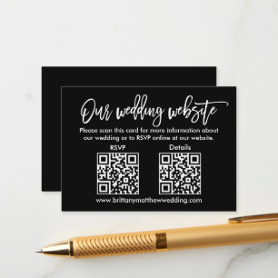 Modernes Pinselskript Hochzeitsskripte QR UAWG Det Begleitkarte