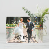 Modernes Pinselskript nur für verheiratete Fotos H Ankündigung (Stehend Vorderseite)