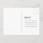 Modernes Pinselskript nur verheiratet Foto Postkarte (Rückseite)