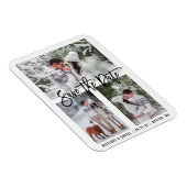 Modernes Pinselskript Save the Date 3 Foto Magnet (Rechte Seite)