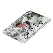 Modernes Pinselskript Save the Date Foto B Magnet (Linke Seite)
