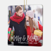 Modernes Pinselskript, schlicht und hell, Foto Keramikornament (Links)