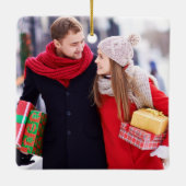 Modernes Pinselskript, schlicht und hell, Foto Keramikornament (Rückseite)