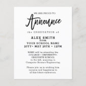 Modernes Pinselskript Vollständiges Foto Abschluss Flyer (Hinten)