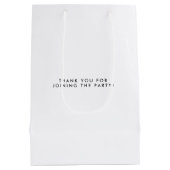 Modernes Pinselskriptkalligrafie-Brautparty Mittlere Geschenktüte (Rückseite)
