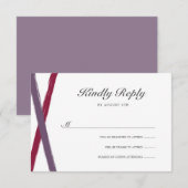 Modernes Pinselstriche Wedding RSVP | Lavender Ber Karte (Vorne/Hinten)