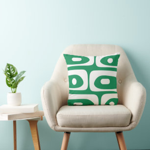 Modernes Piquet Abstrakt Kelly Green Kissen