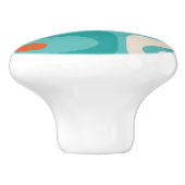 Modernes Piquet-Muster aus der Mitte des Jahrhunde Keramikknauf (Seitenansicht)