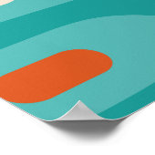 Modernes Piquet-Muster aus der Mitte des Jahrhunde Poster (Ecke)