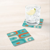 Modernes Piquet-Muster aus der Mitte des Jahrhunde Rechteckiger Pappuntersetzer (Vor Ort)