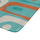 Modernes Piquet-Muster aus der Mitte des Jahrhunde Schneidebrett (Ecke)