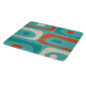 Modernes Piquet-Muster aus der Mitte des Jahrhunde Schneidebrett (Ecke)