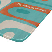 Modernes Piquet-Muster aus der Mitte des Jahrhunde Schneidebrett (Ecke)