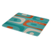 Modernes Piquet-Muster aus der Mitte des Jahrhunde Schneidebrett (Ecke)