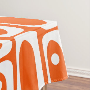 Modernes Piquet Orange Multi-Muster des Mitteljahr Tischdecke