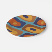 Modernes Piquet Retro Abstraktes Muster aus dem Mi Pappteller (Schrägansicht)