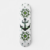 Modernes Piratenschiff, Name hinzufügen Skateboard (Vorne)