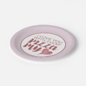 Modernes Pizza - das Valentinische Party Pappteller (Schrägansicht)