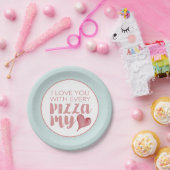 Modernes Pizza - das Valentinische Party Pappteller (Party)