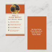 Modernes Pizzeria Visitenkarte (Vorne/Hinten)