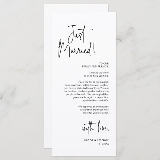 Modernes Place Setting Dinner Party Danke Karte (Vorne/Hinten)