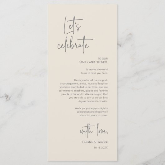 Modernes Place Setting Dinner Party Danke Karte (Vorderseite)