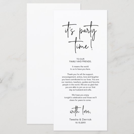 Modernes Place Setting Dinner Party Danke Karte (Vorne/Hinten)