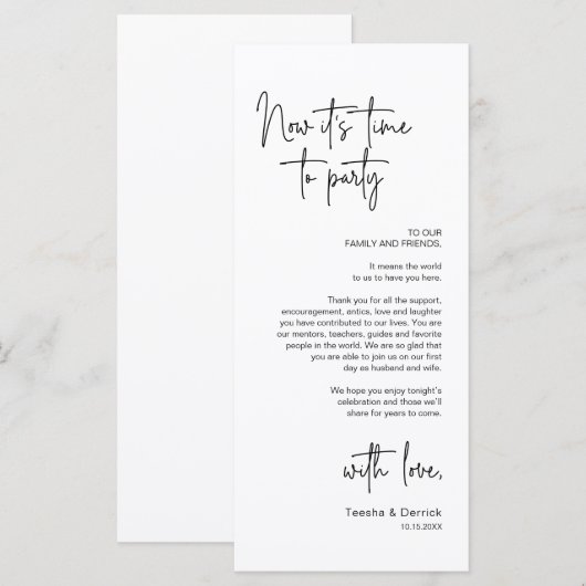 Modernes Place Setting Dinner Party Danke Karte (Vorne/Hinten)