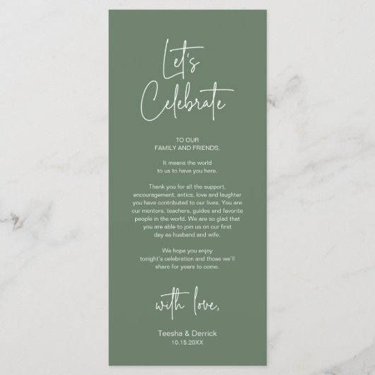 Modernes Place Setting Dinner Party Danke Karte (Vorderseite)