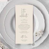 Modernes Place Setting Dinner Party Danke Karte