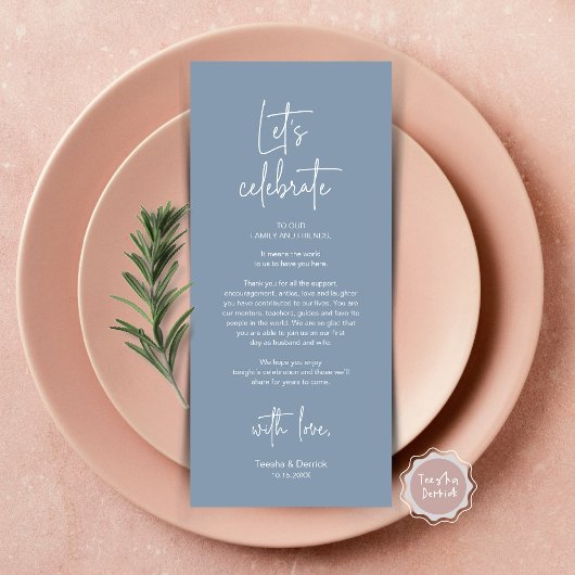 Modernes Place Setting Dinner Party Danke Karte