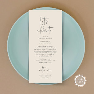 Modernes Place Setting Dinner Party Danke Karte