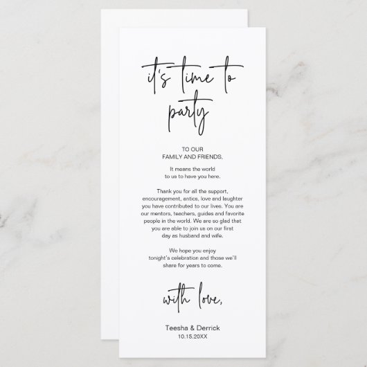 Modernes Place Setting Dinner Party Danke Karte (Vorne/Hinten)