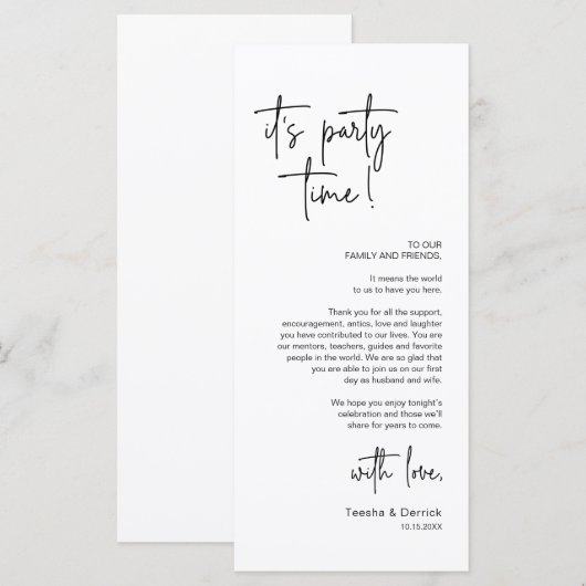 Modernes Place Setting Dinner Party Danke Karte (Vorne/Hinten)